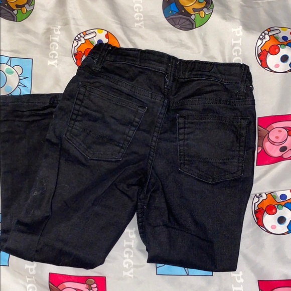 Cat & Jack Black Distressed Jeans with Patchwork - Picture 4 of 4